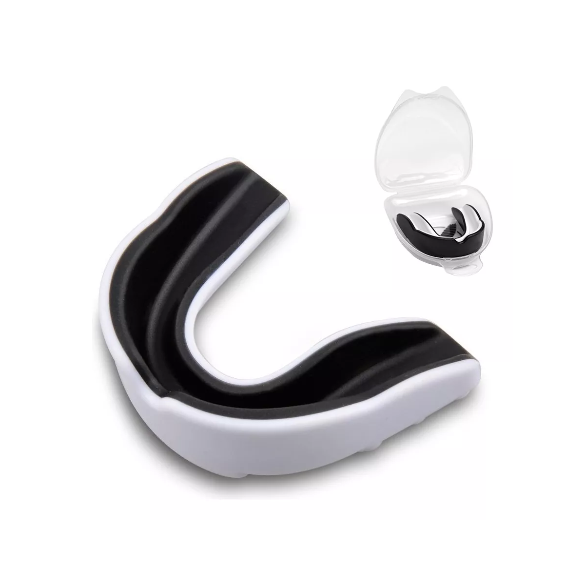 Protectores Bucal Deportivos Silicona Para Boxeo Mma Ufc Box Negro/Blanco