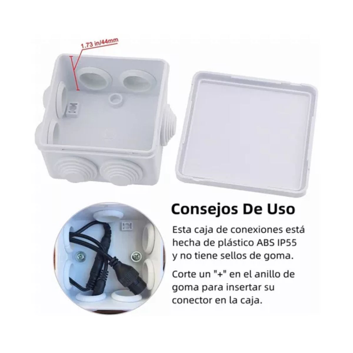 14pcs Caja Estanca Ip55 Conexiones Exterior Cctv 8.5x8.5x5cm blanco