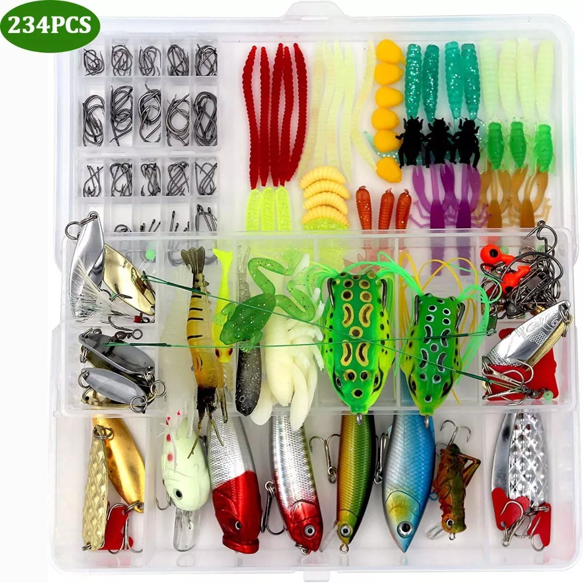 Señuelos Para Pesca De Río Kit Señuelos Con Una Caja 234 Pcs