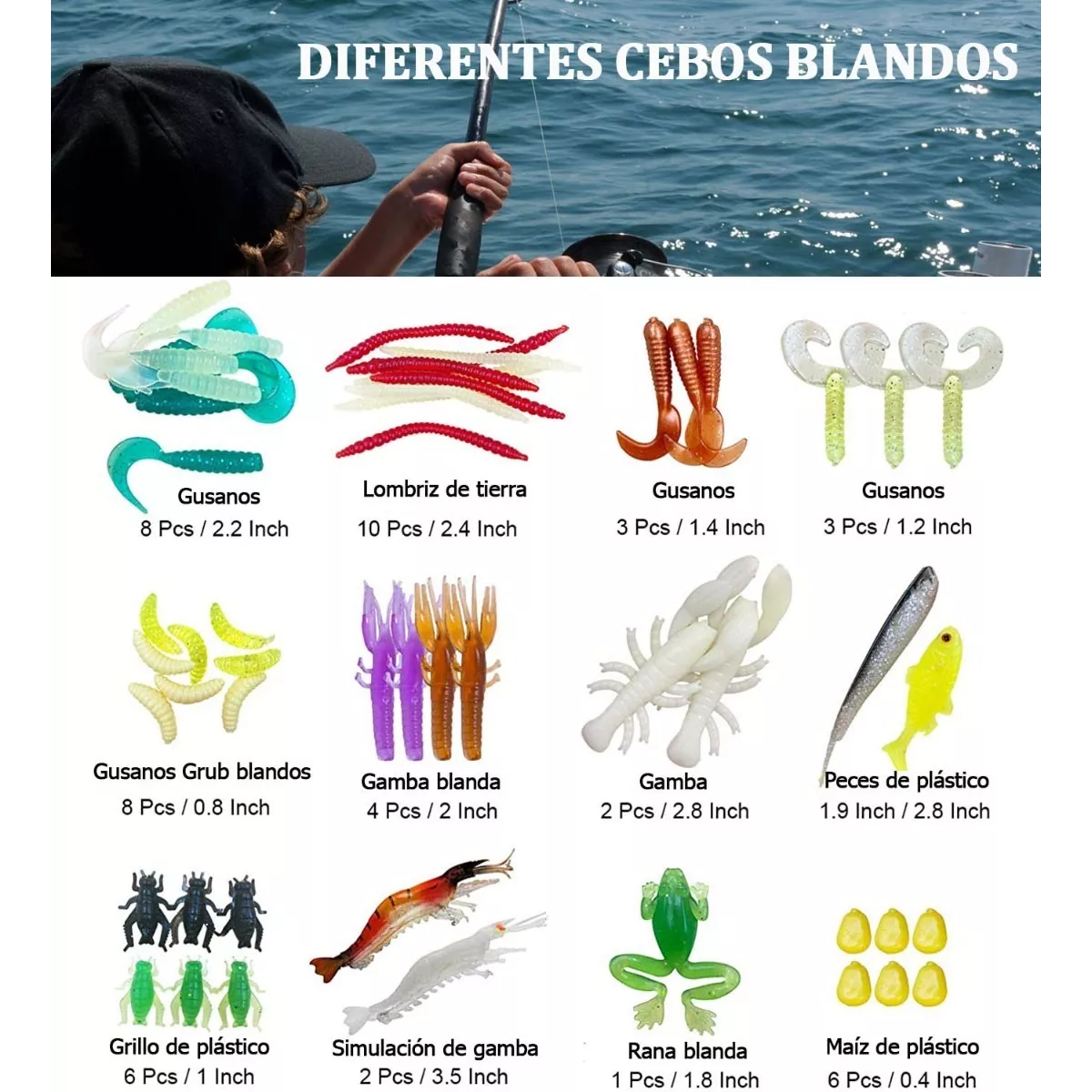 Señuelos Para Pesca De Río Kit Señuelos Con Una Caja 234 Pcs