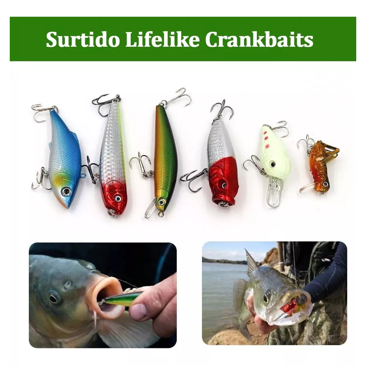 Señuelos Para Pesca De Río Kit Señuelos Con Una Caja 234 Pcs