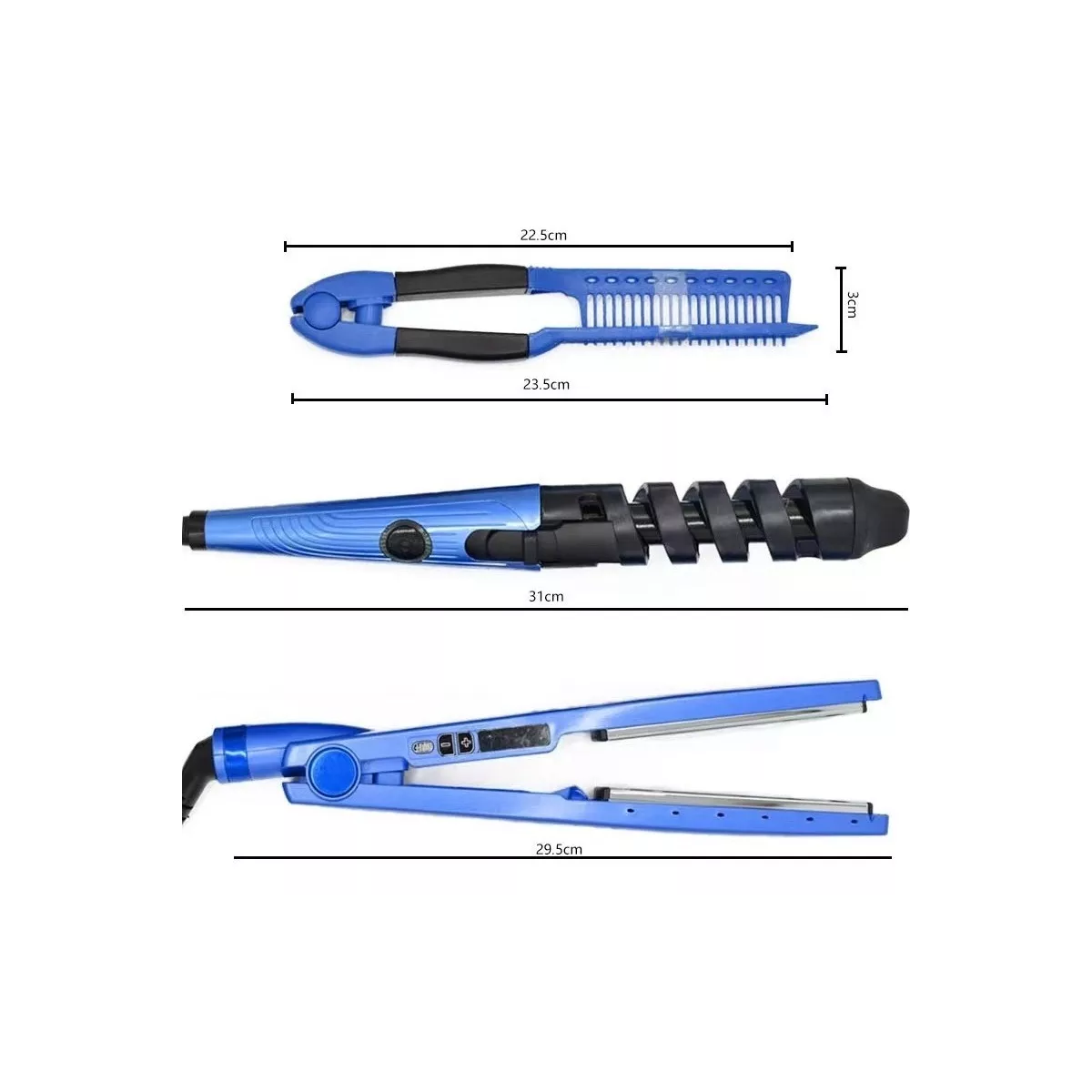 Kit De Plancha Alaciadora 450 tenaza Rizadora Cabello Pelo