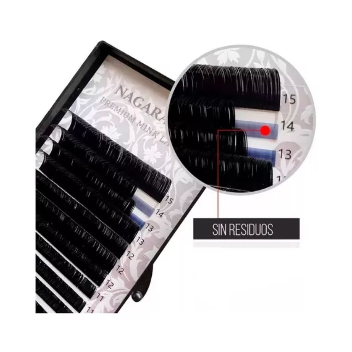 Blister Extensiones Pestañas Mink Mixto 1 X 1  0.12 D