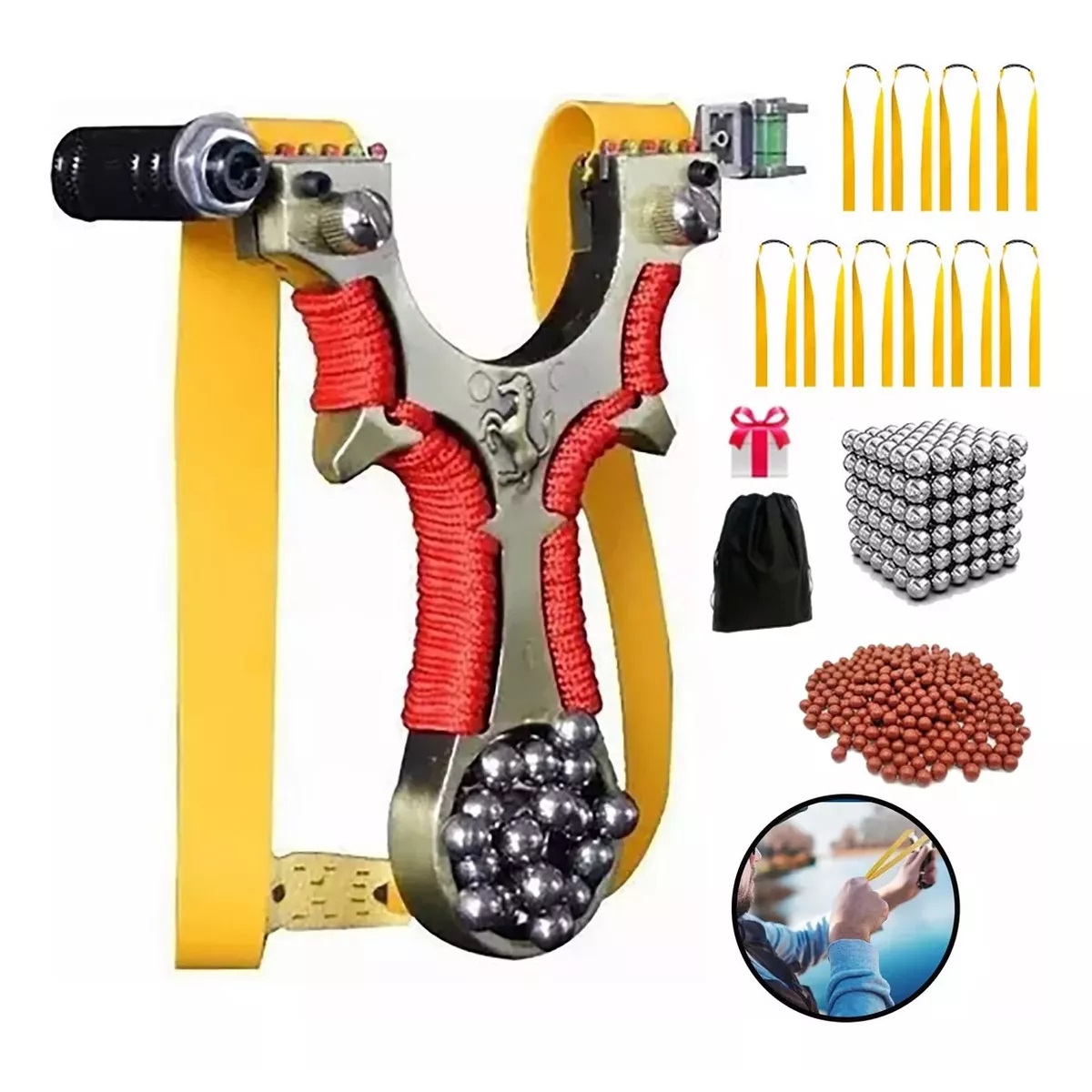 Tirachinas Láser Infrarrojo Profesional Totalmente Metálico