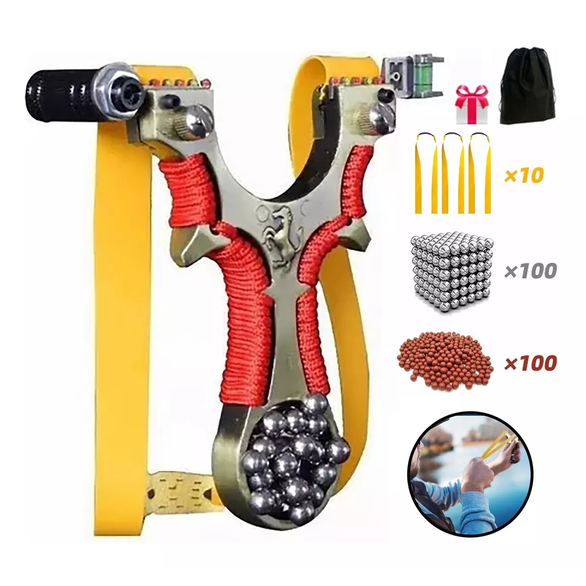 Tirachinas Láser Infrarrojo Profesional Totalmente Metálico