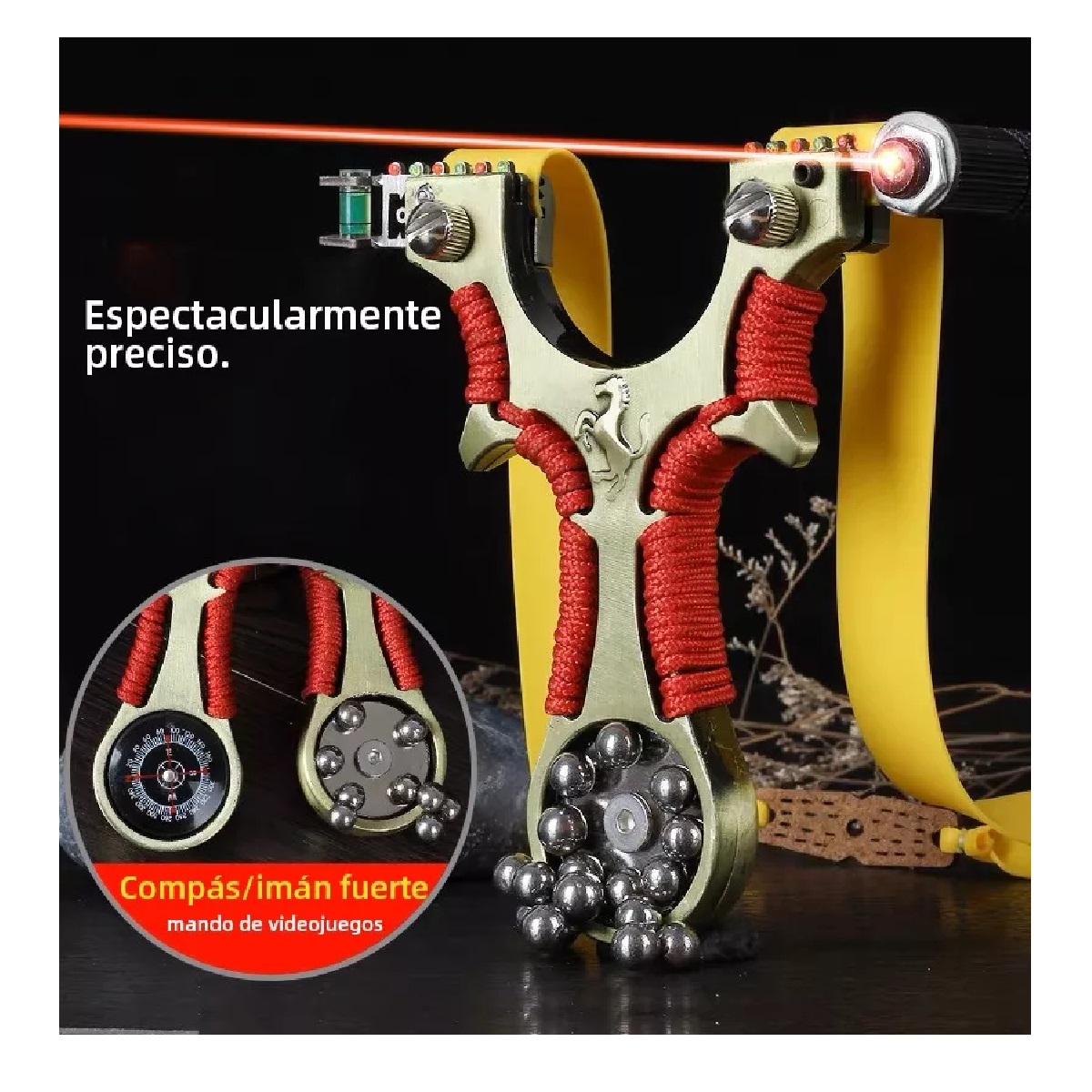 Tirachinas Láser Infrarrojo Profesional Totalmente Metálico