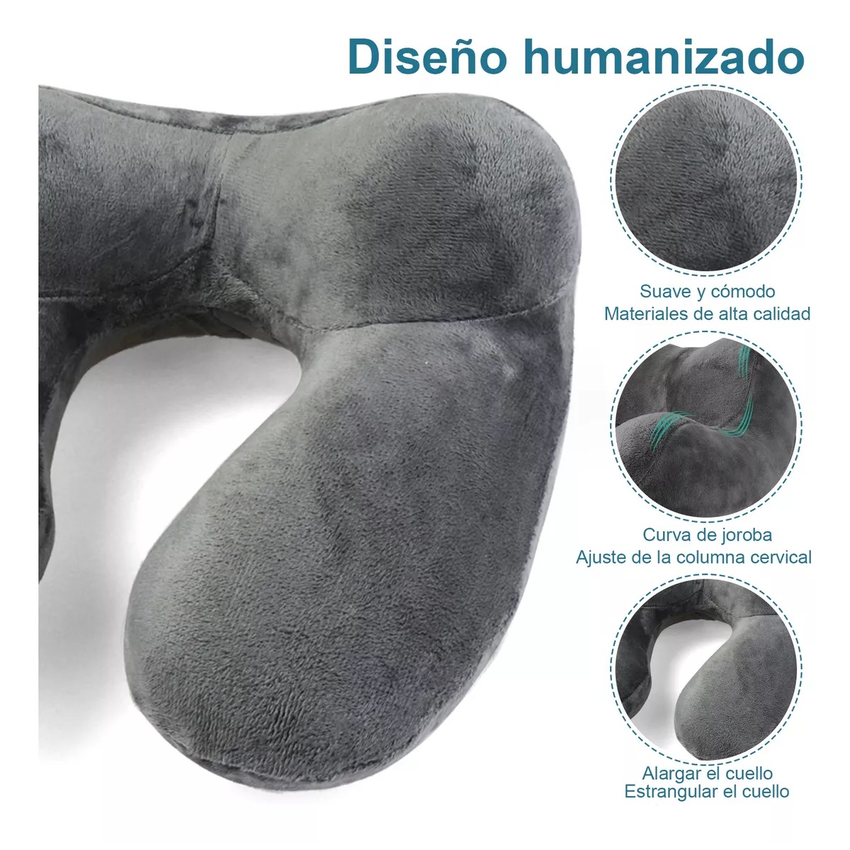 Almohada De Viaje Inflable Almohada De Cuello Inflable