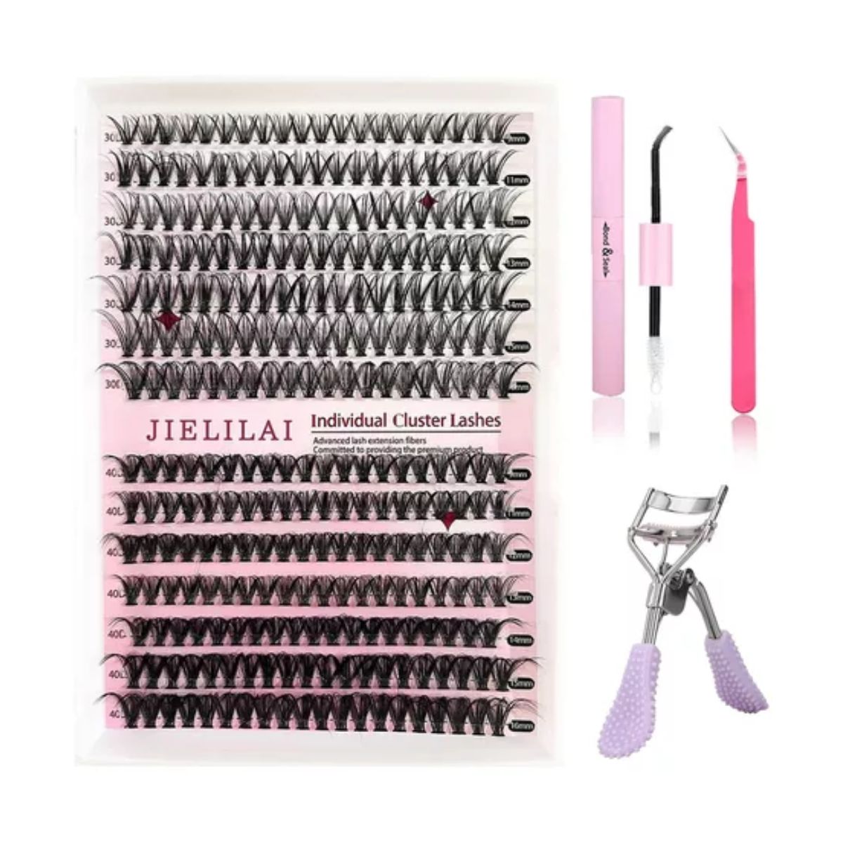 Blister Pestañas Extensión Cola De Pez 280 Racimo 30d+40d