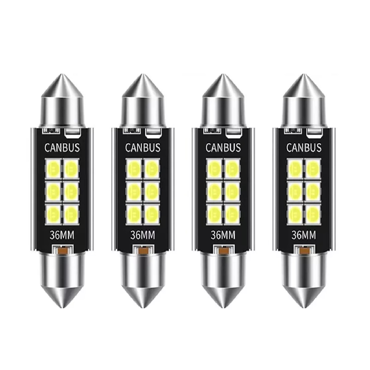 Juego 4pzs Luz Led Interior Auto Canbus 31mm C5w 36/39mm 12v