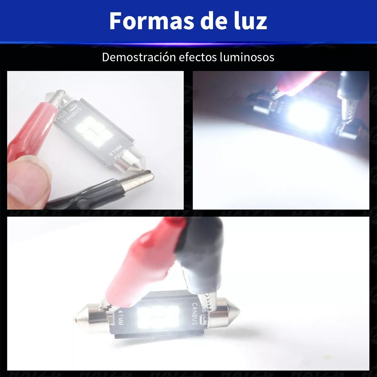 Juego 4pzs Luz Led Interior Auto Canbus 31mm C5w 36/39mm 12v