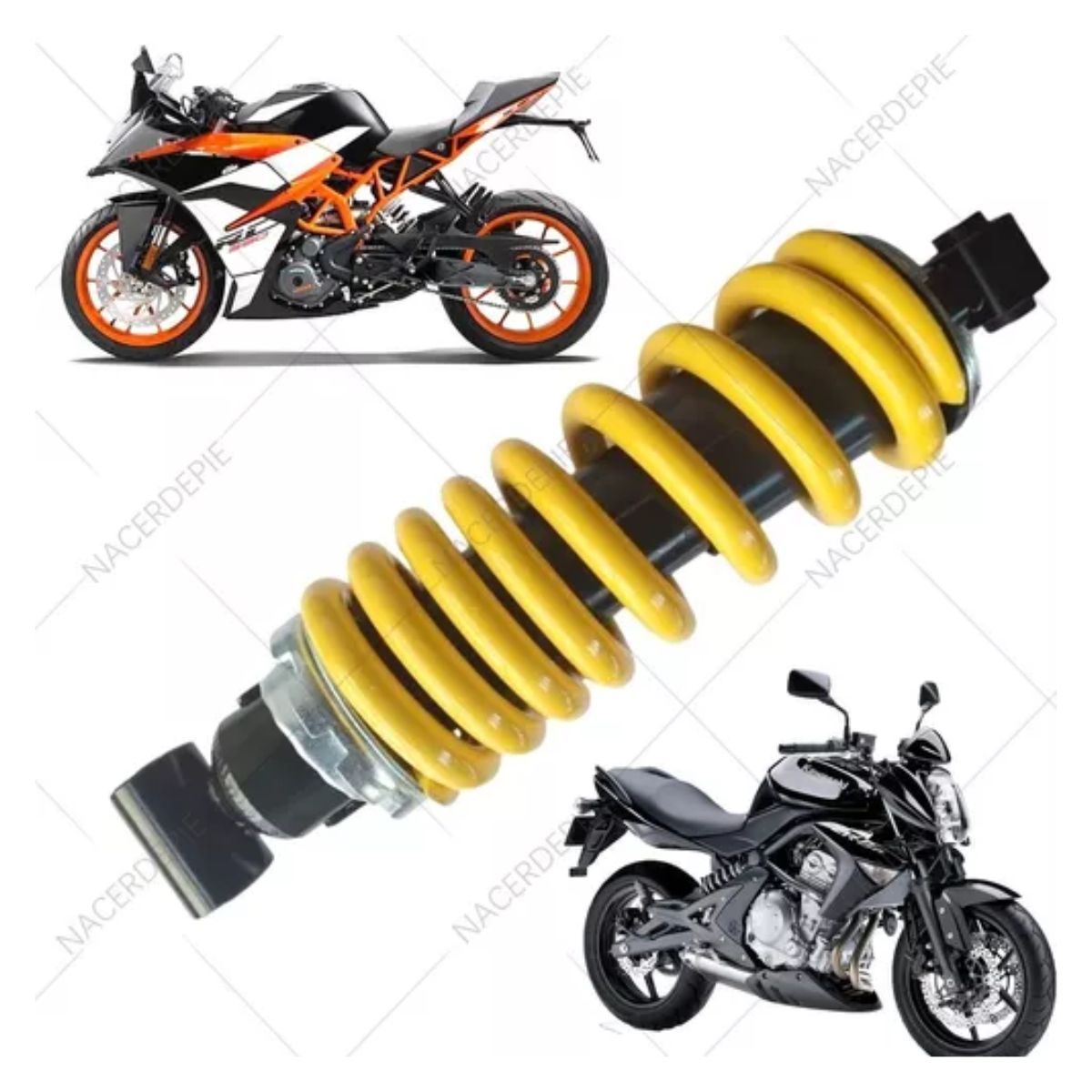 Amortiguador Trasero Mono Para Yamaha Fz16 Calidad Original amarillo