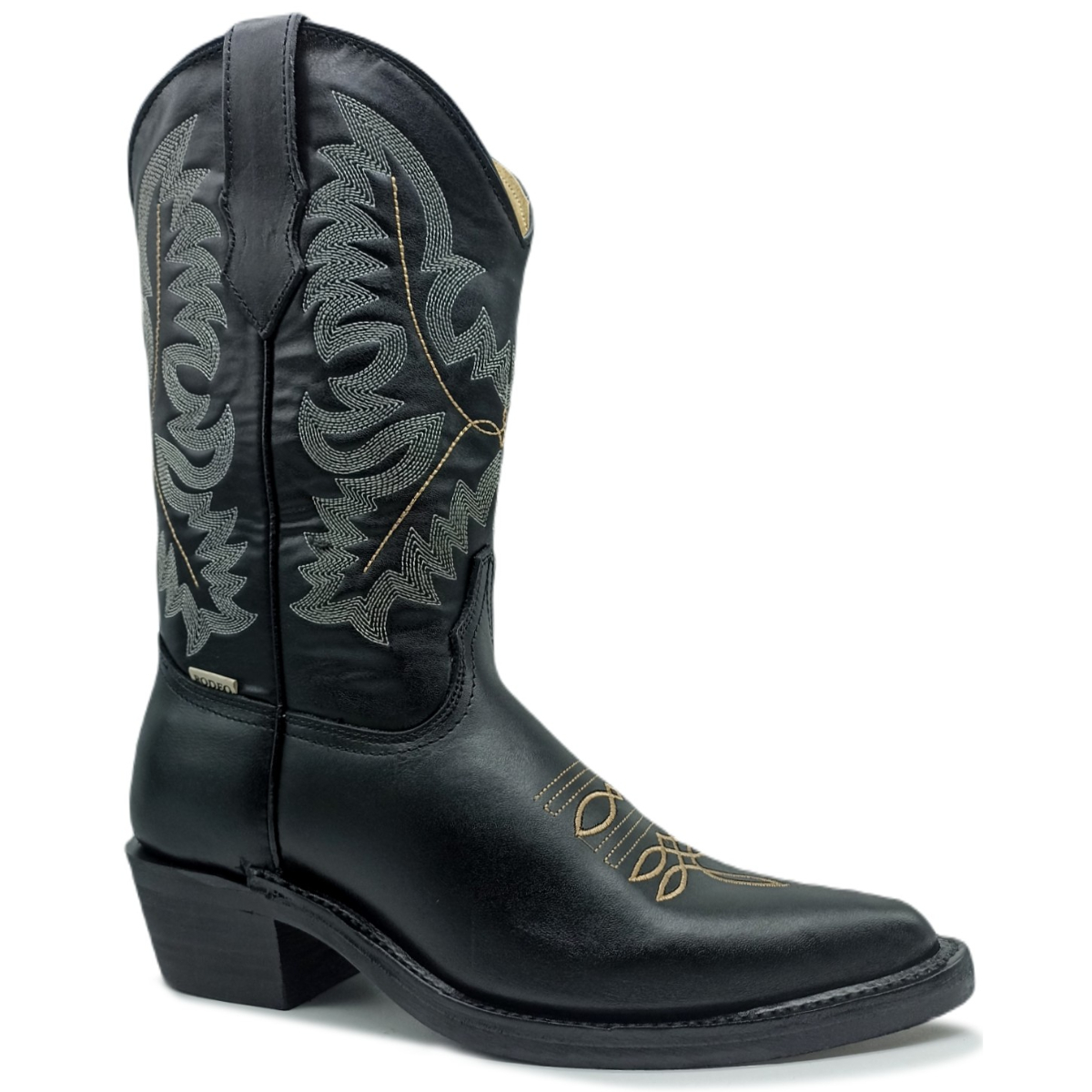 Bota Fina De Piel Rodeo Jaripeo Vaquero Bordado Costura 302