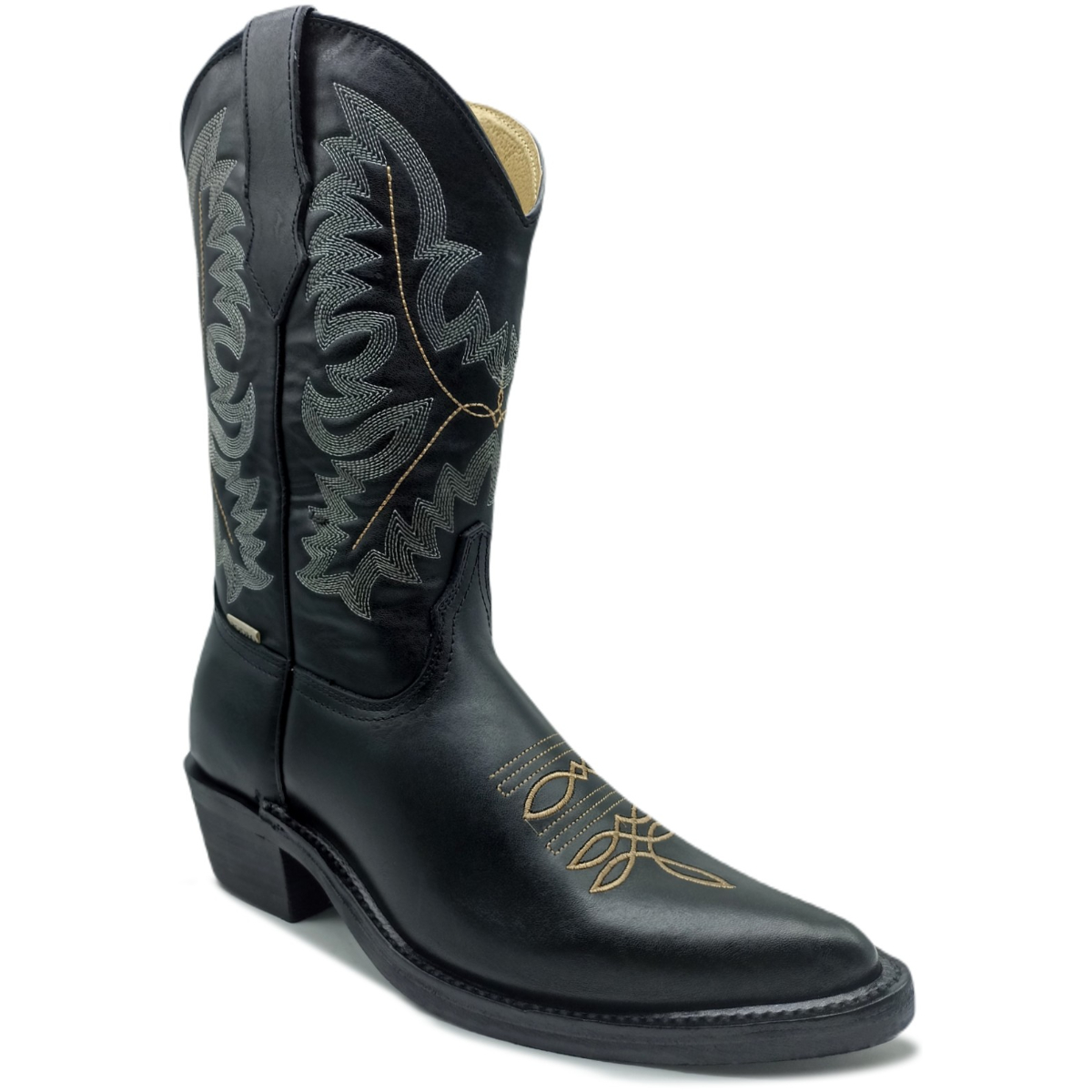 Bota Fina De Piel Rodeo Jaripeo Vaquero Bordado Costura 302