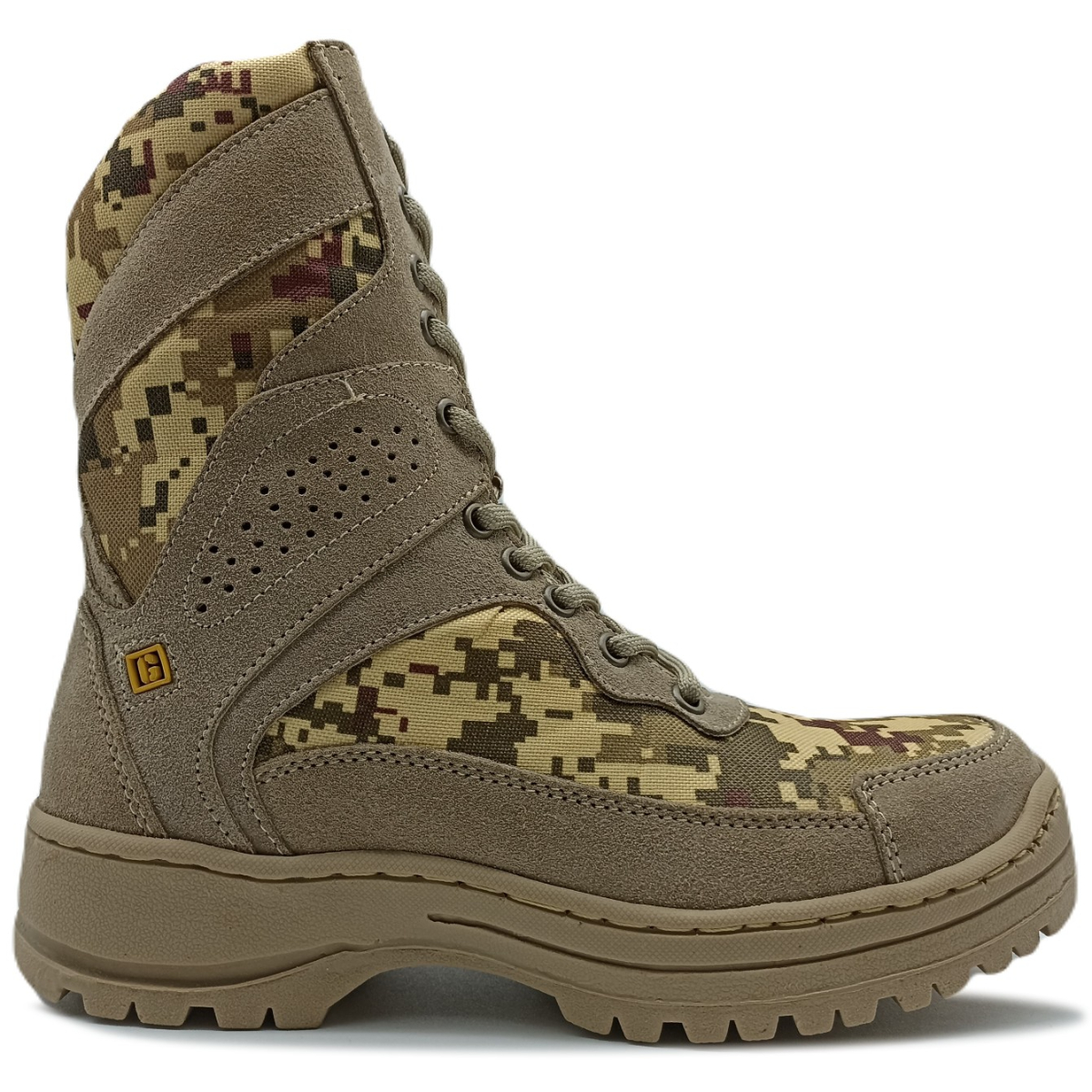 Bota Tactica de Piel Cosida Ligera Cómoda Policía Trabajo 1800