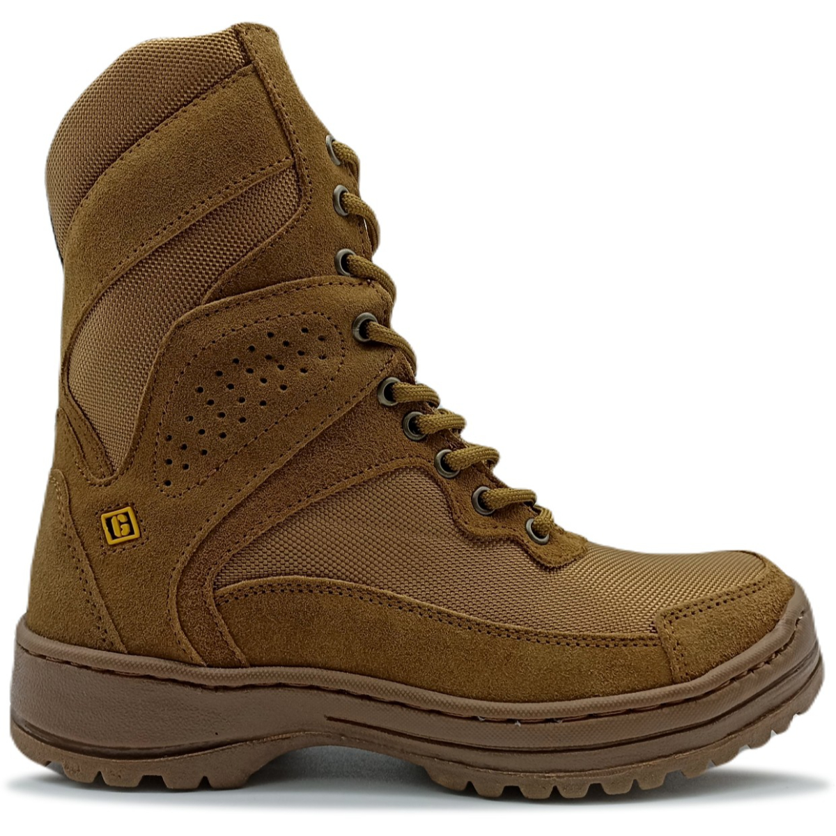 Bota Tactica de Piel Cosida Ligera Cómoda Policía Trabajo 1800