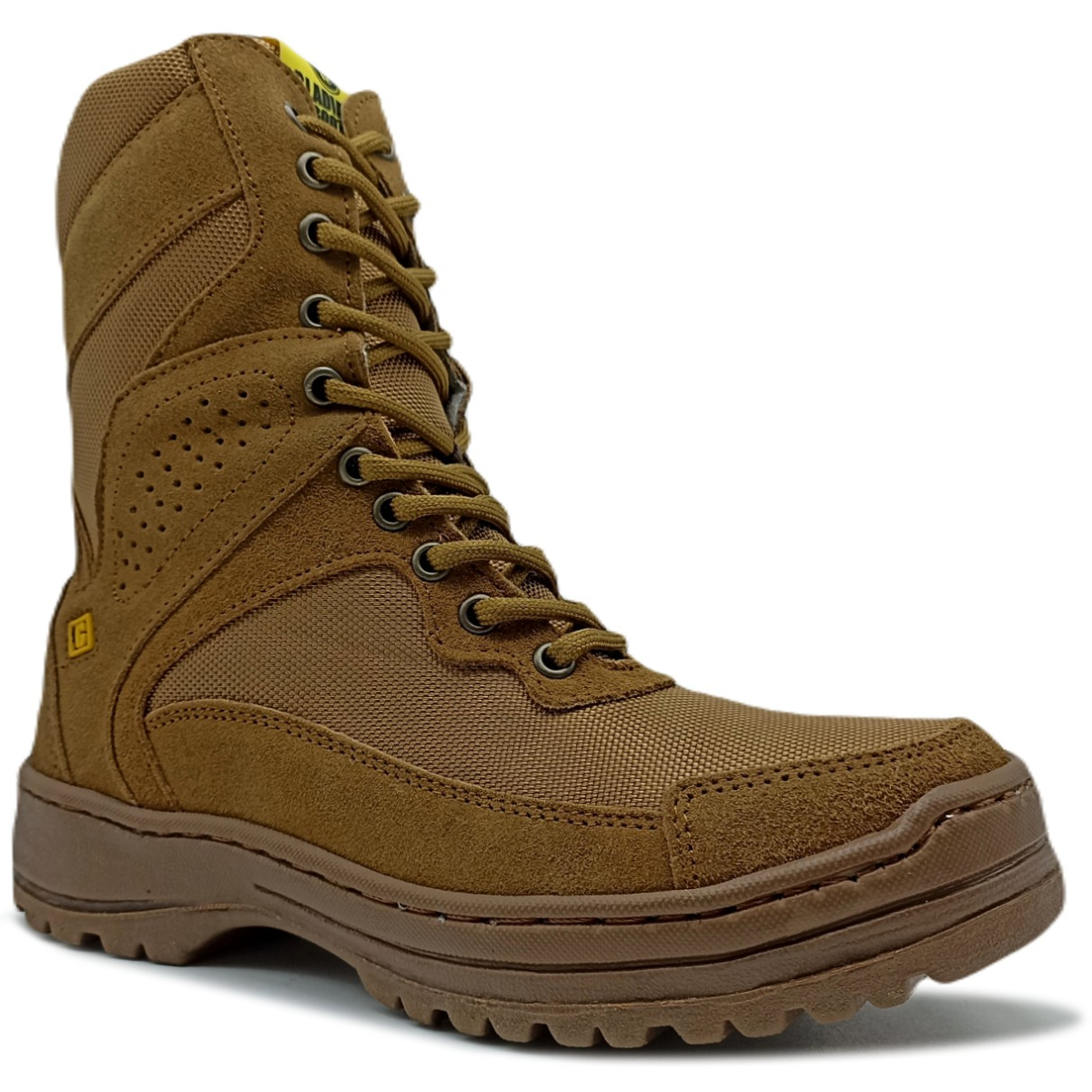 Bota Tactica de Piel Cosida Ligera Cómoda Policía Trabajo 1800