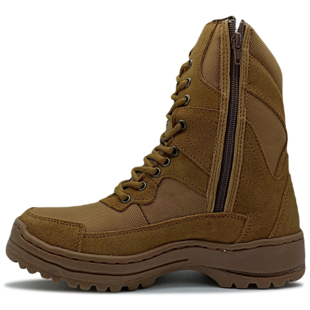 Bota Tactica de Piel Cosida Ligera Cómoda Policía Trabajo 1800
