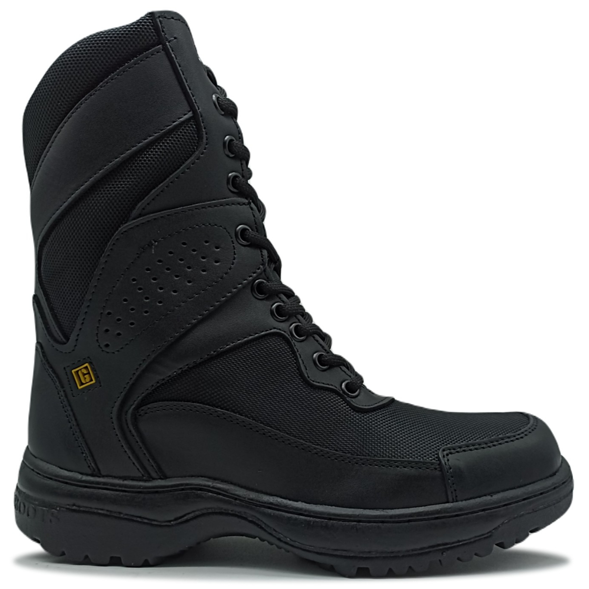 Bota Tactica de Piel Cosida Ligera Cómoda Policía Trabajo 1800