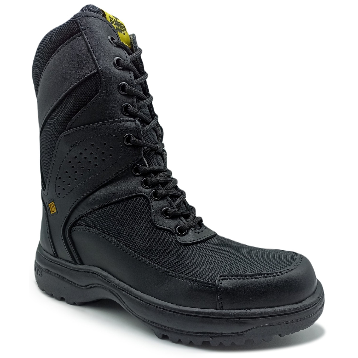 Bota Tactica de Piel Cosida Ligera Cómoda Policía Trabajo 1800