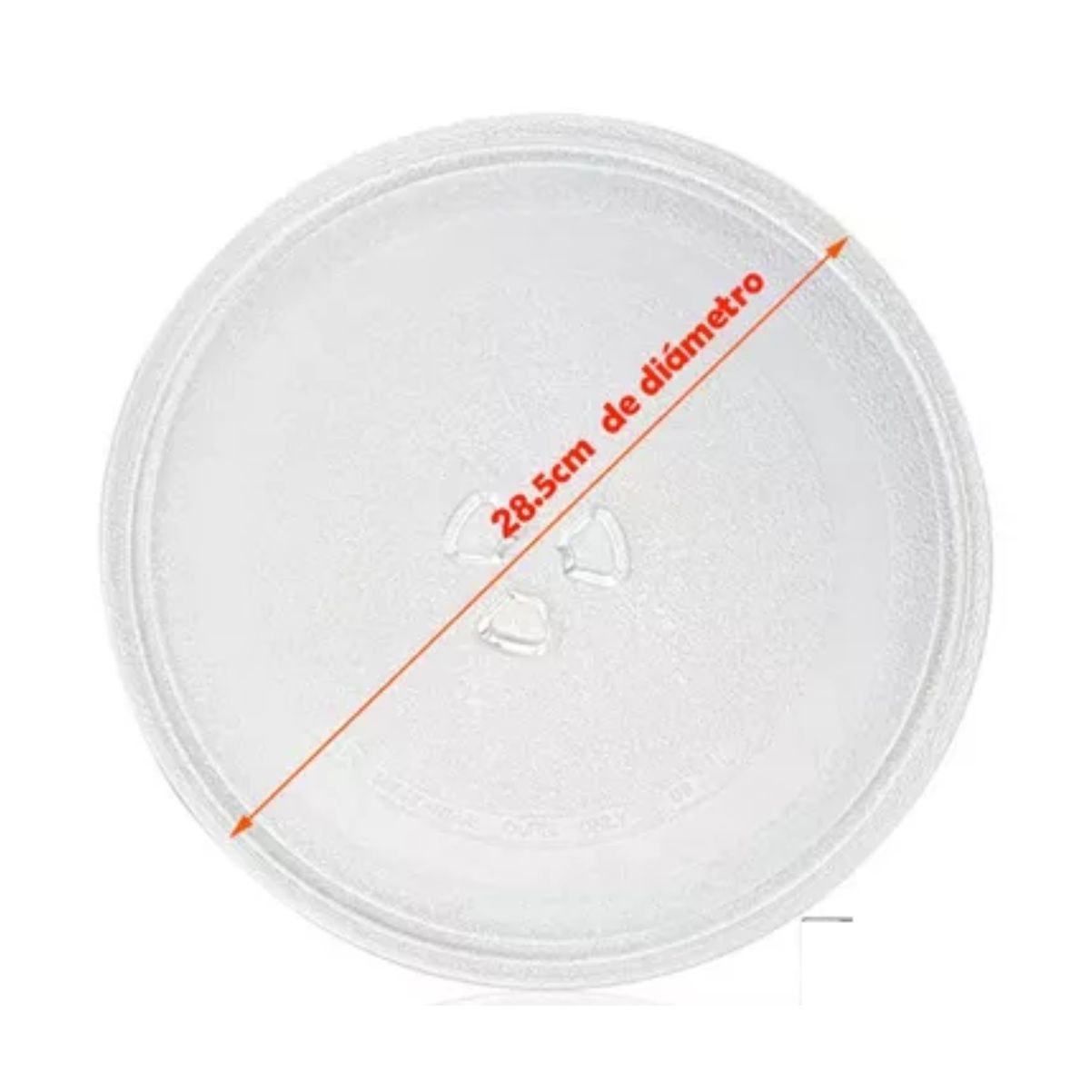 Plato Para Microondas 28.5 Cm De Diámetro Con Base De Trébol TRANSPARENTE