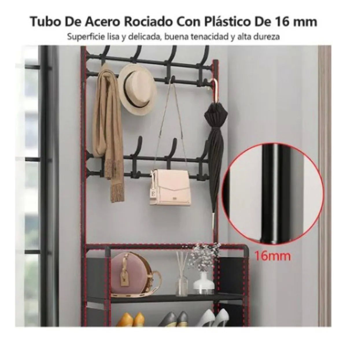 Perchero,zapatera y closet multifuncional