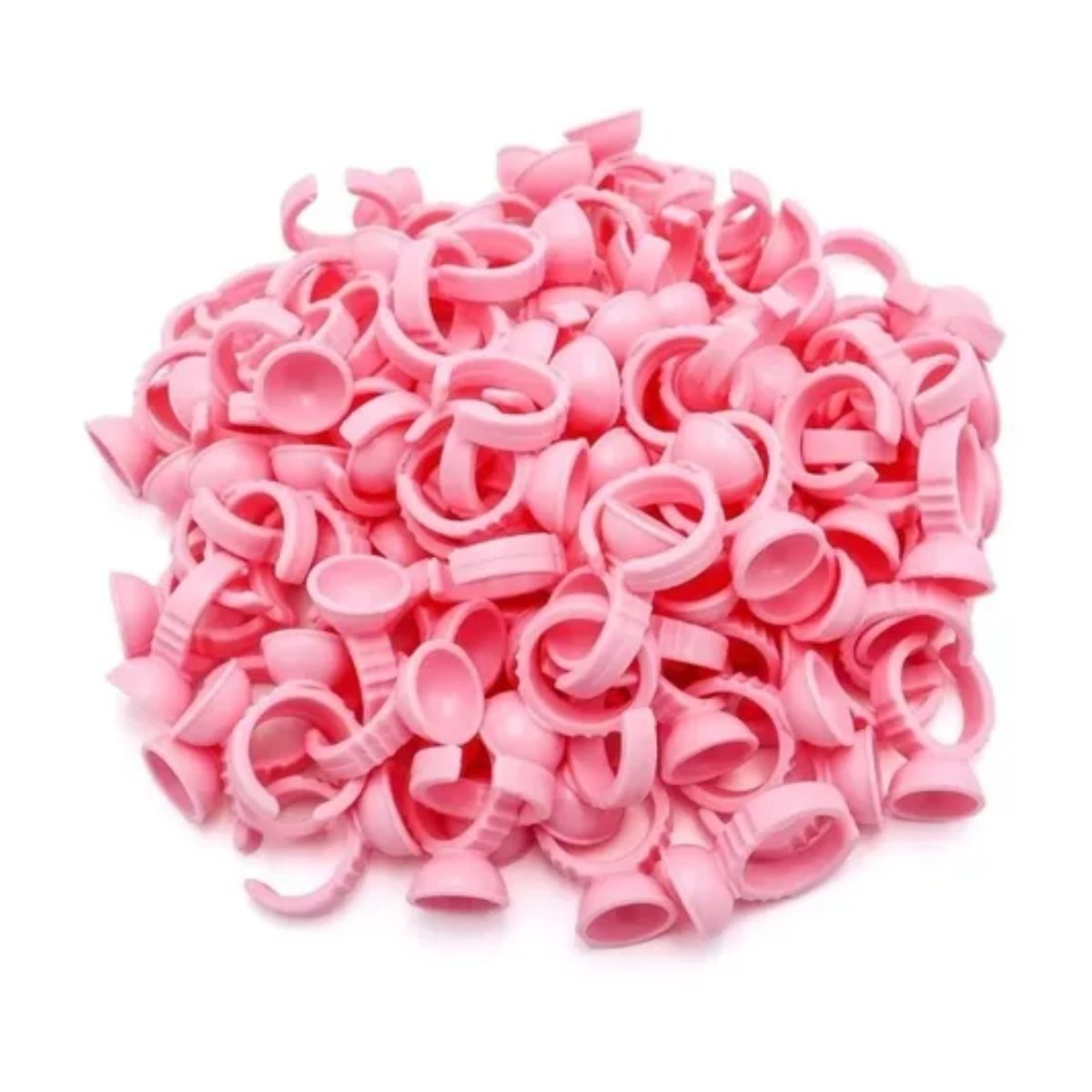 Anillos Para Pestañas Pegamento Mink Adhesivo Rosa 100 Pcs ROSA