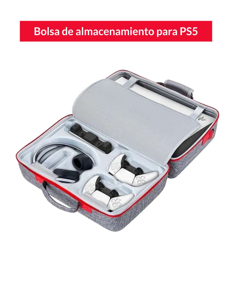 Estuche Protector para Consola Sony Playstation 5 - Gris / Azul / Negro