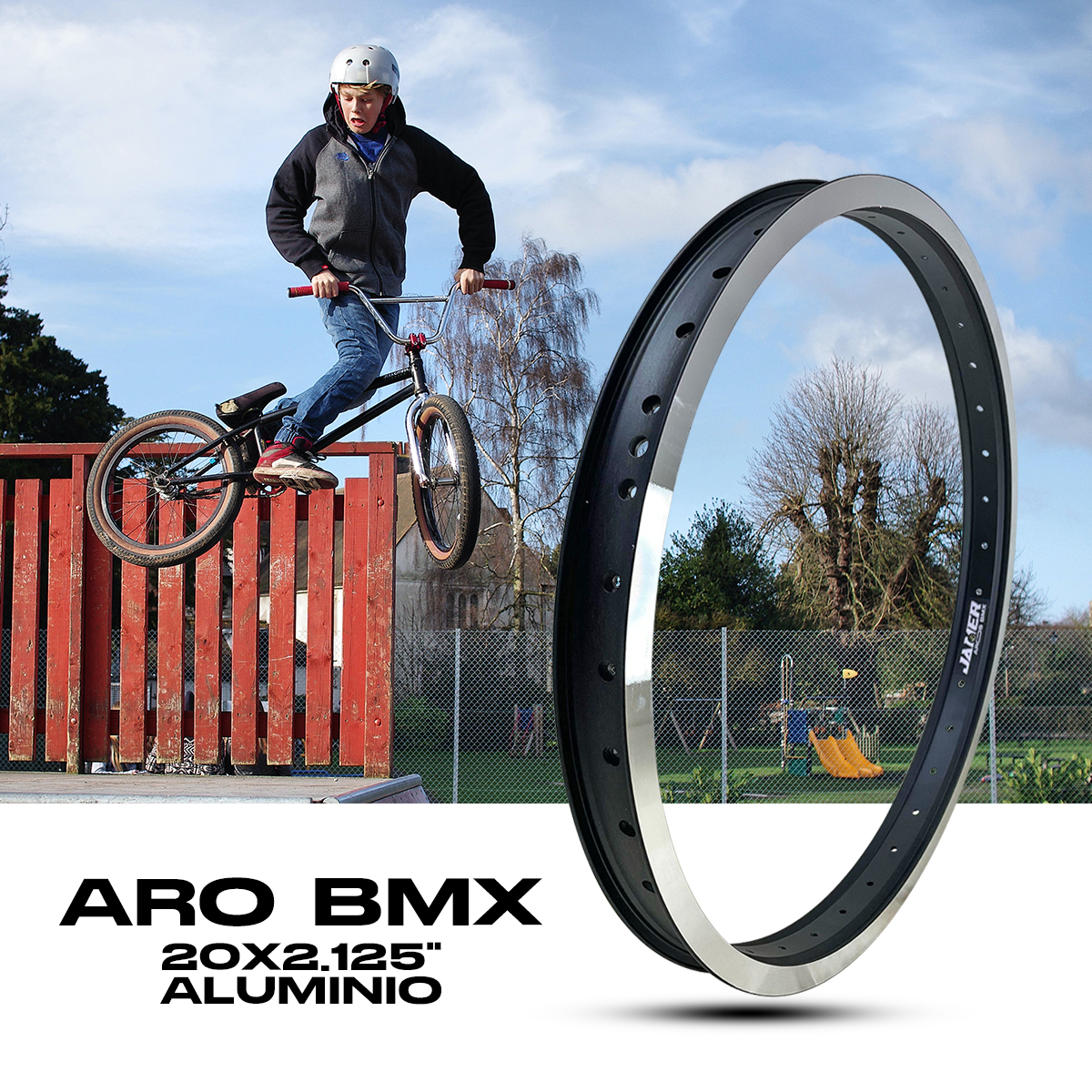 Aro Bicicleta Bmx Aluminio 20x2.125 14g 36h