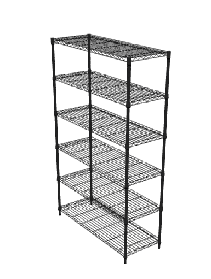 Anaquel, estante para cocina con 6 repisas, metálico grado alimenticio industrial.