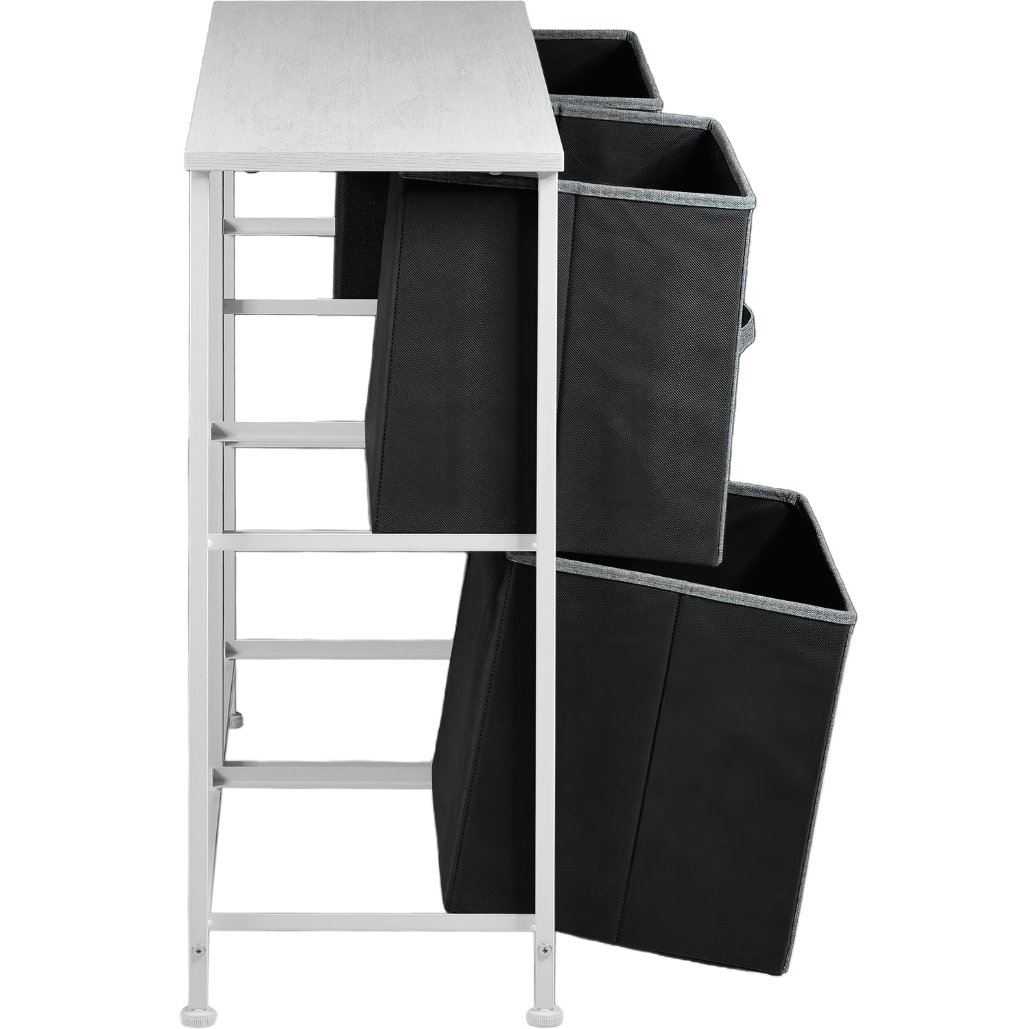 Mueble Cajonera Buro Organizador 5 Cajones Tela Moderno Gris