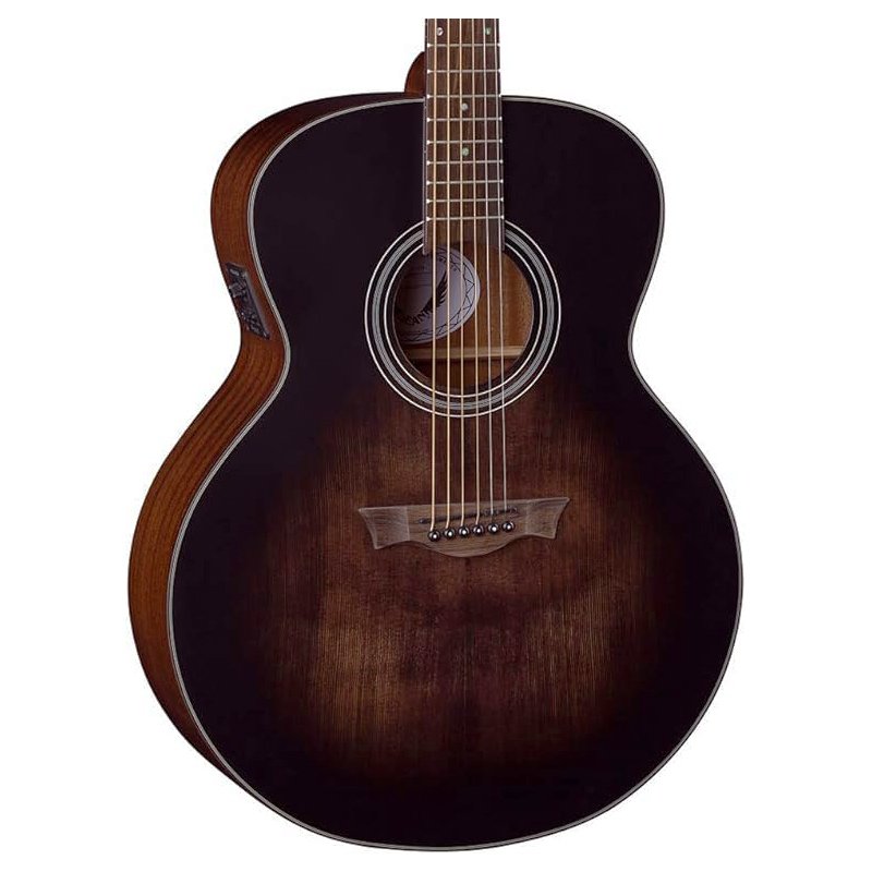 Guitarra Eléctroacústica Dean Cuerpo Jumbo Tapa Sólida