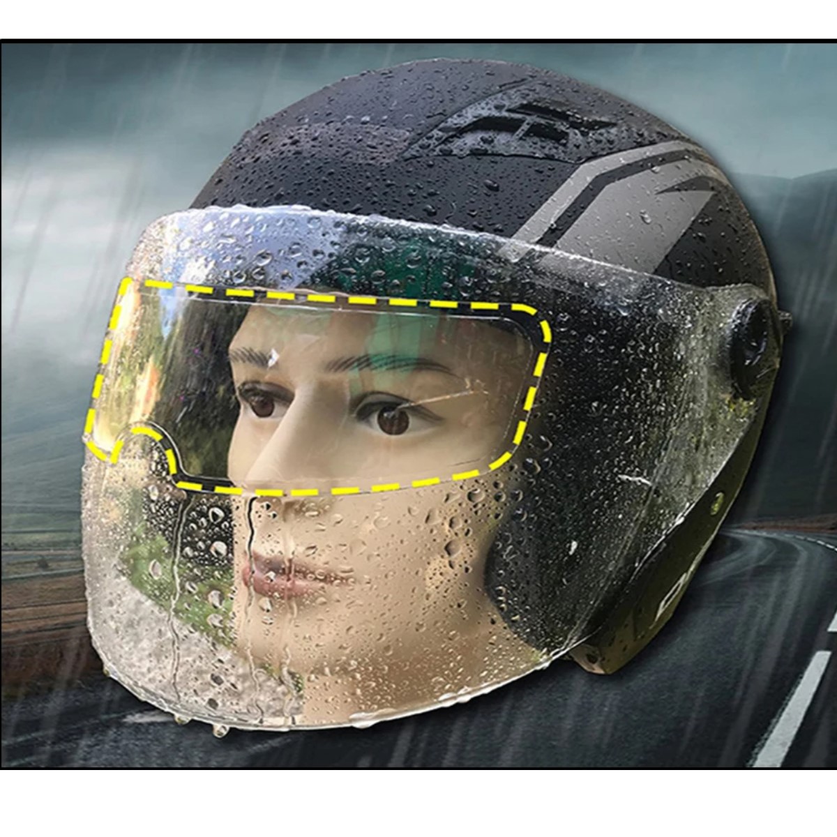 MICA PINLOCK ANTILLUVIA AGUA CASCO MOTO DEPORTE BICI IMPERMEABLE DEPORTE UNIVERSAL CARRERA AUTO