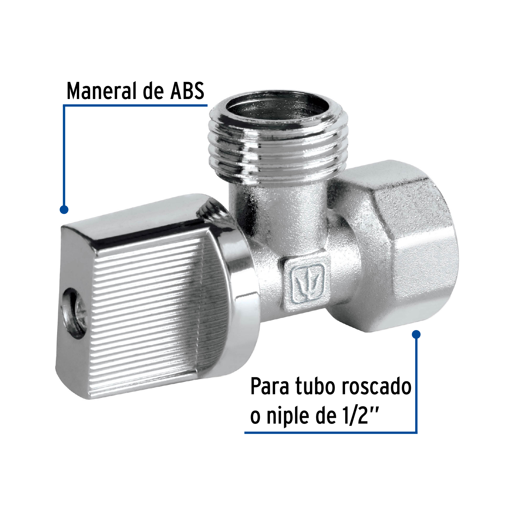 2 Mangueras con Llave Angular para lavabo o fregadero 55cm 1/2¨ x 1/2¨.