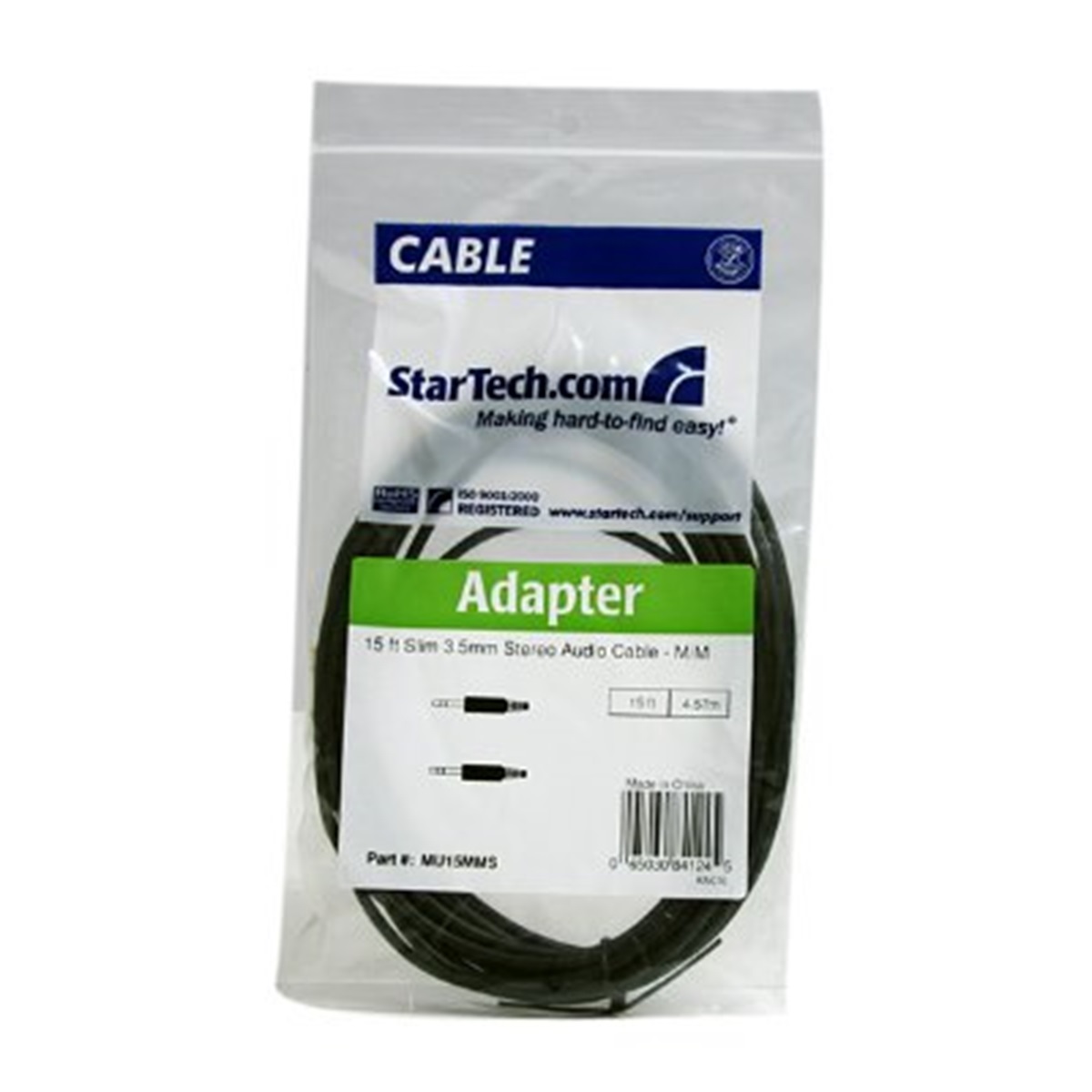 Cable Auxiliar 3.5mm Startech 3.5mm Macho - 3.5mm Macho 4.5 Metros