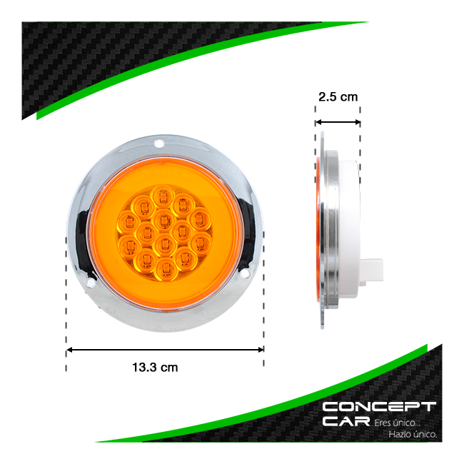 10 Plafon 14 Led Redondo Arillo Gel Tipo Original Con Arnes