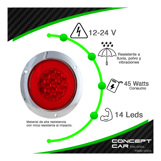 10 Plafon 14 Led Redondo Arillo Gel Tipo Original Con Arnes