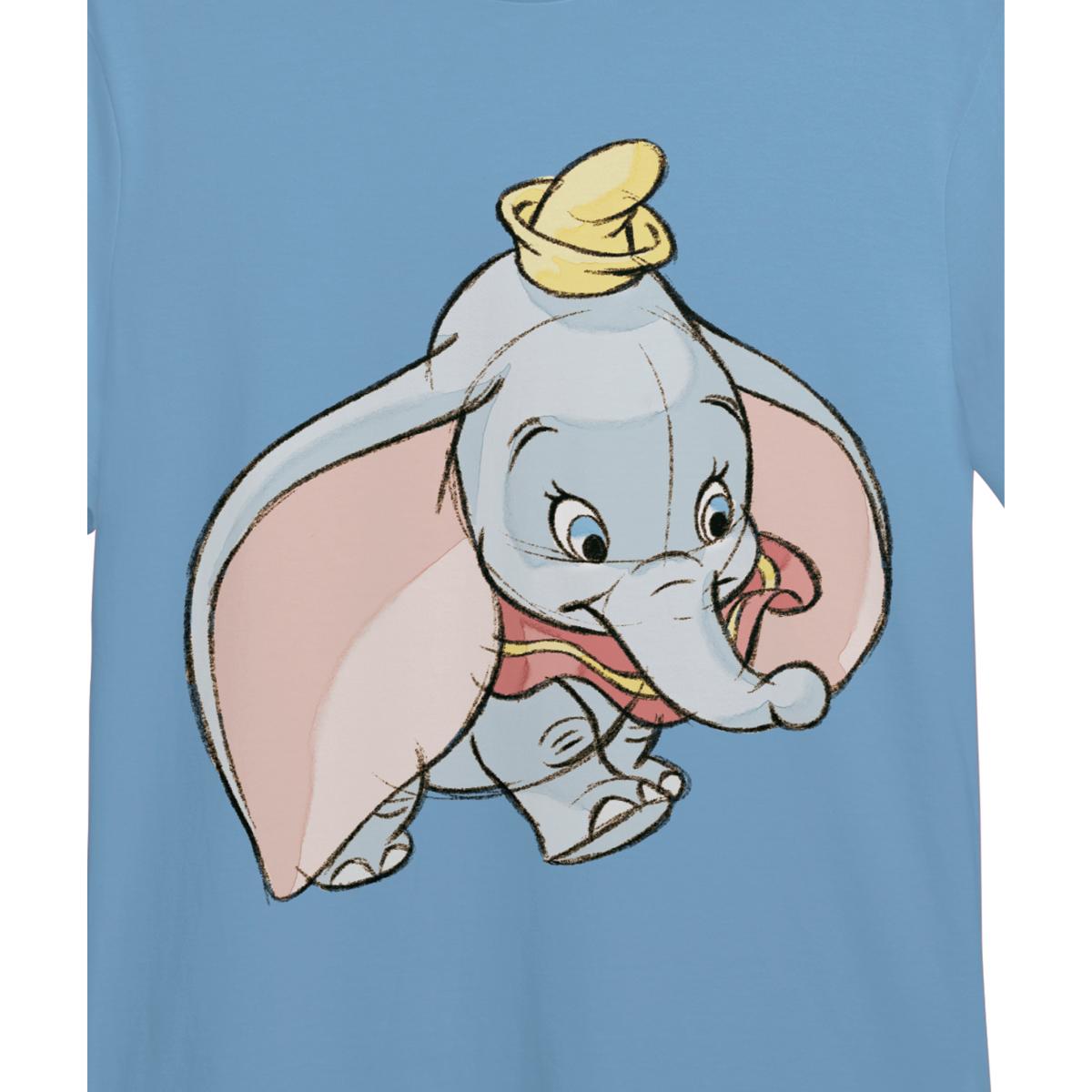 Disney Playeras De Dumbo Playera Para Niña De Disney, Dumbo, Azul