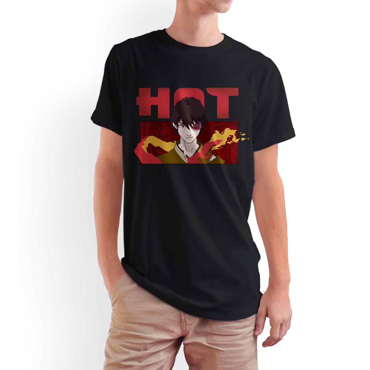 Playera para Hombre de Avatar, Príncipe Zuko, Negro, Talla EG