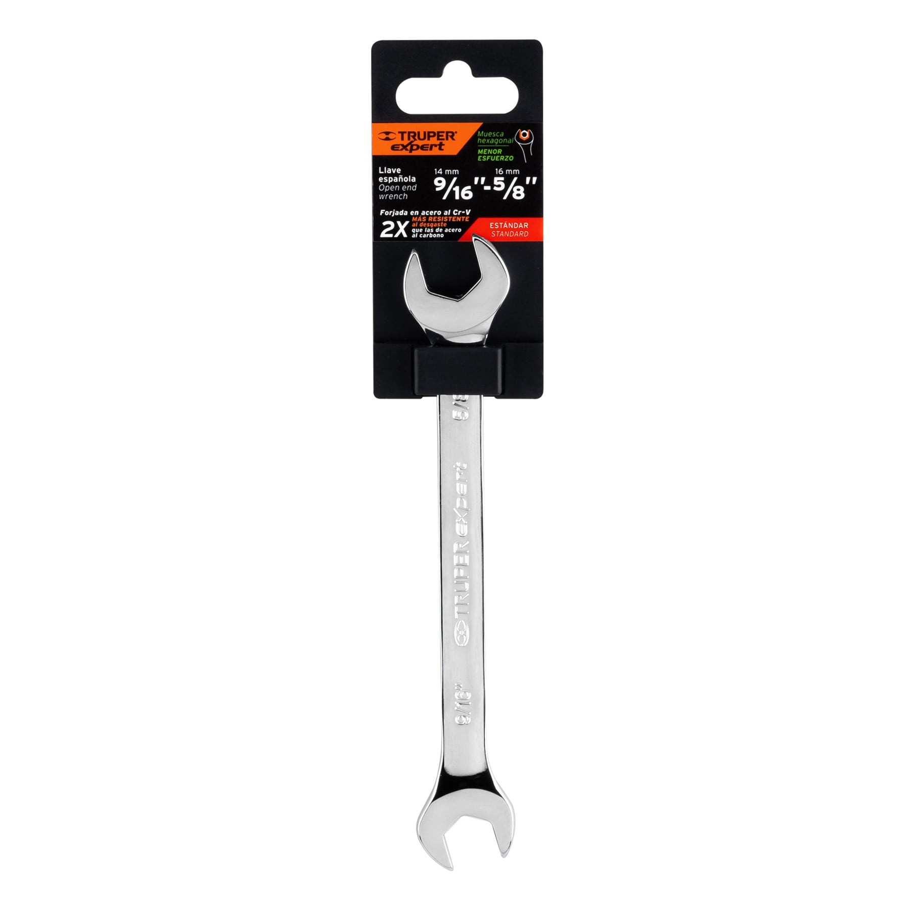 LLAVE ESPAÑOLA, 9/16 X 5/8" X 189 MM DE LARGO, TRUPER EXPERT 15690