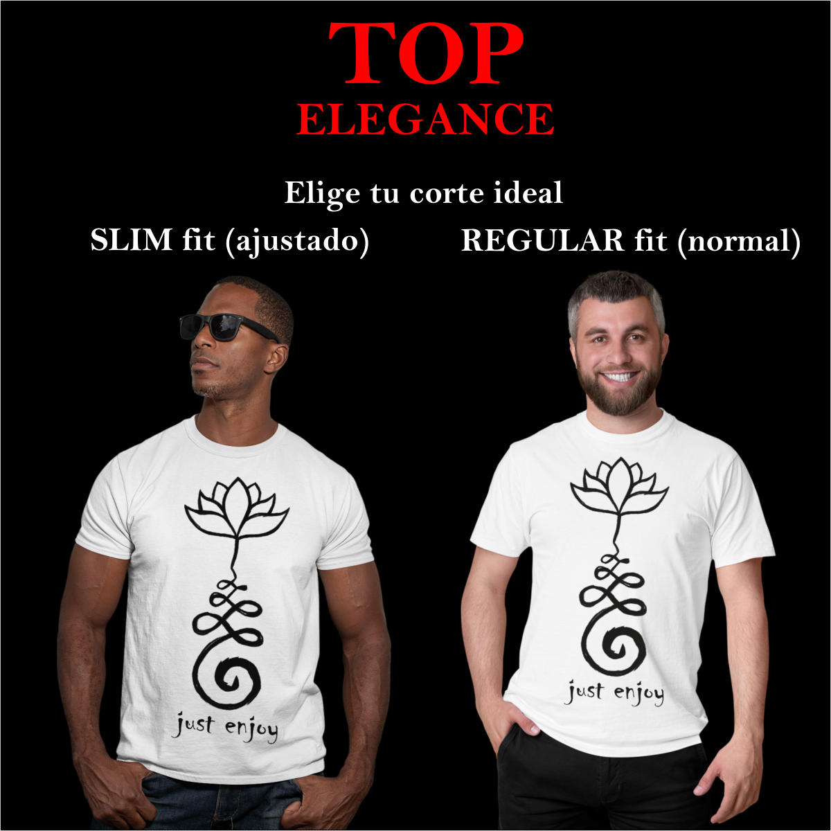 FINA Playera Hombre Alta gama Reg y Slim fit Flor de loto Yoga Meditación Buda Om
