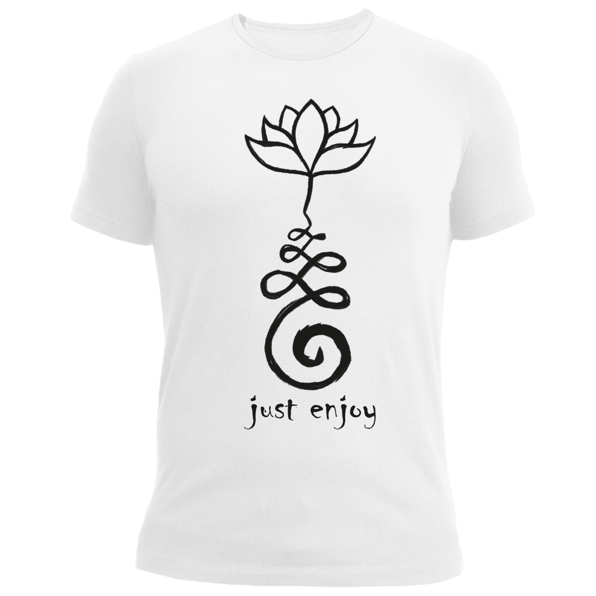 FINA Playera Hombre Alta gama Reg y Slim fit Flor de loto Yoga Meditación Buda Om