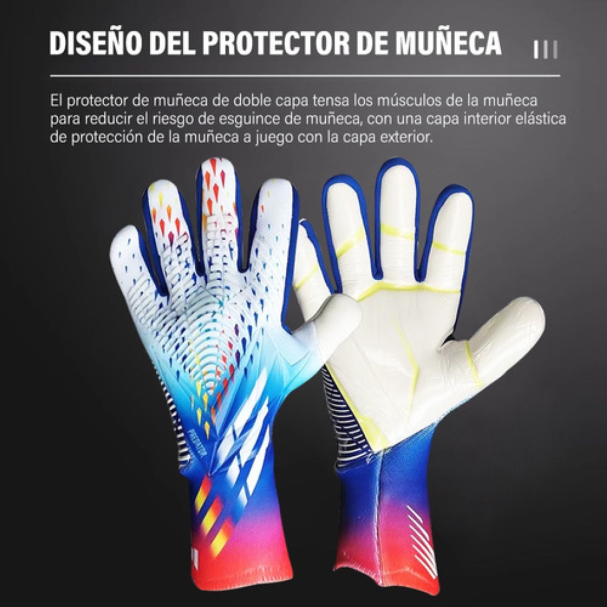 Guantes De Portero De Fútbol Profesional Antidesliz P/adulto talla 8