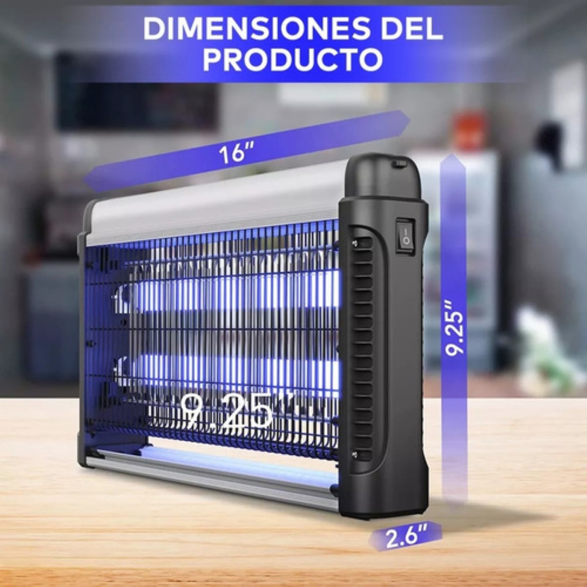 Lámpara Mata Mosquitos Fly Killer Eléctrico Matamoscas 20w blanco