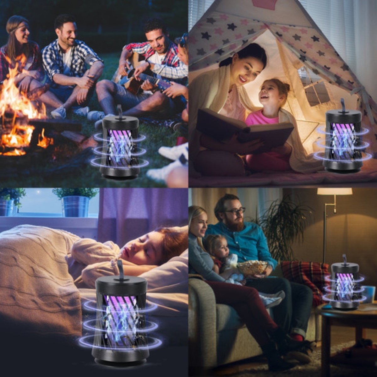 Lámpara Mata Mosquitos Eléctrico Lámpara Antimosquitos negro