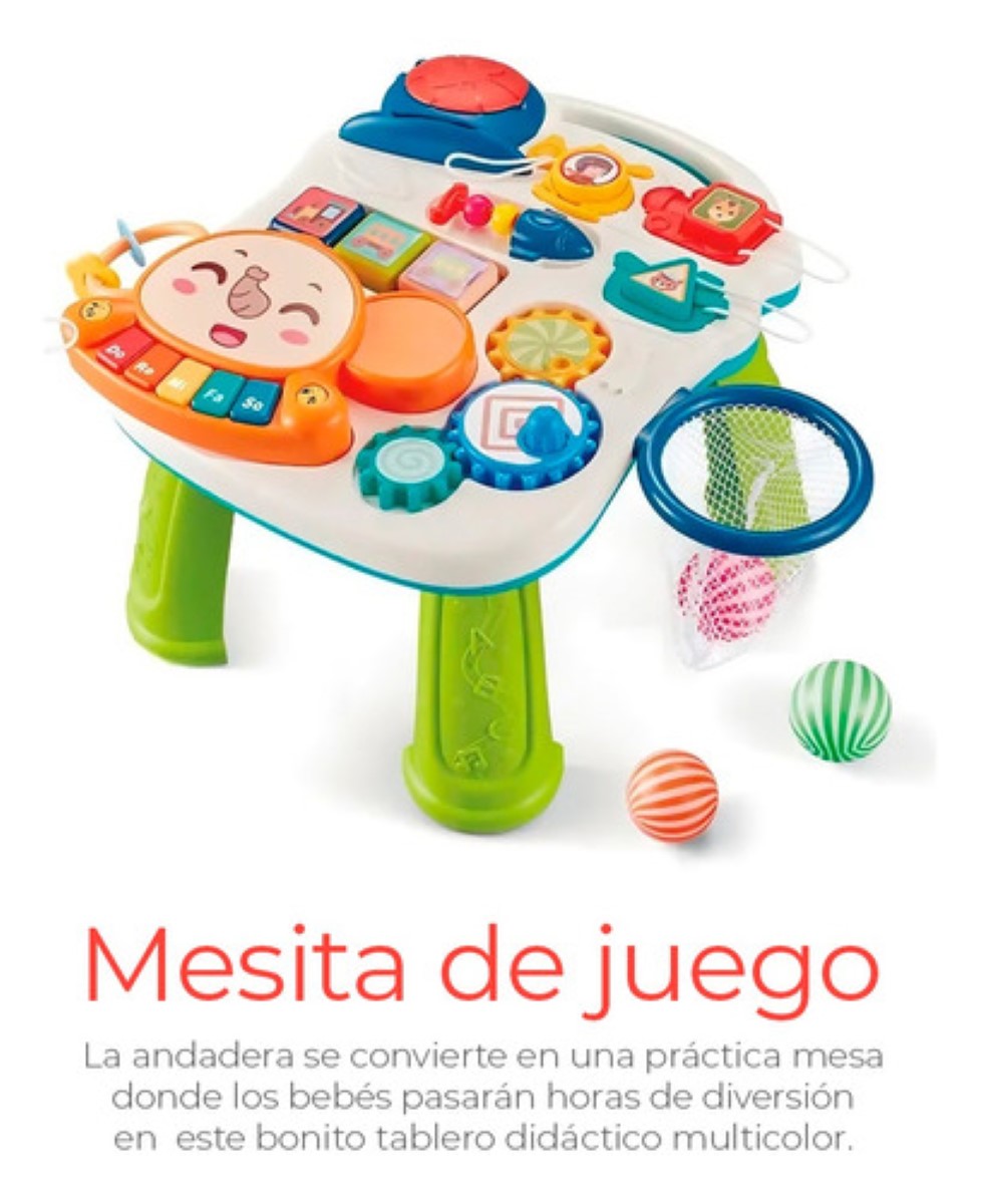 Andadera De Bebe 2 En 1 Musical Con Juguetes Niños Portatil rojo