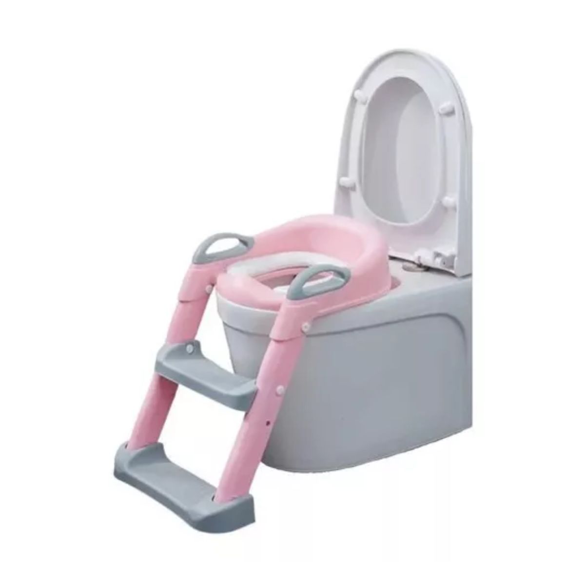 Inodoro Ajustable Para Bebés gris rosa