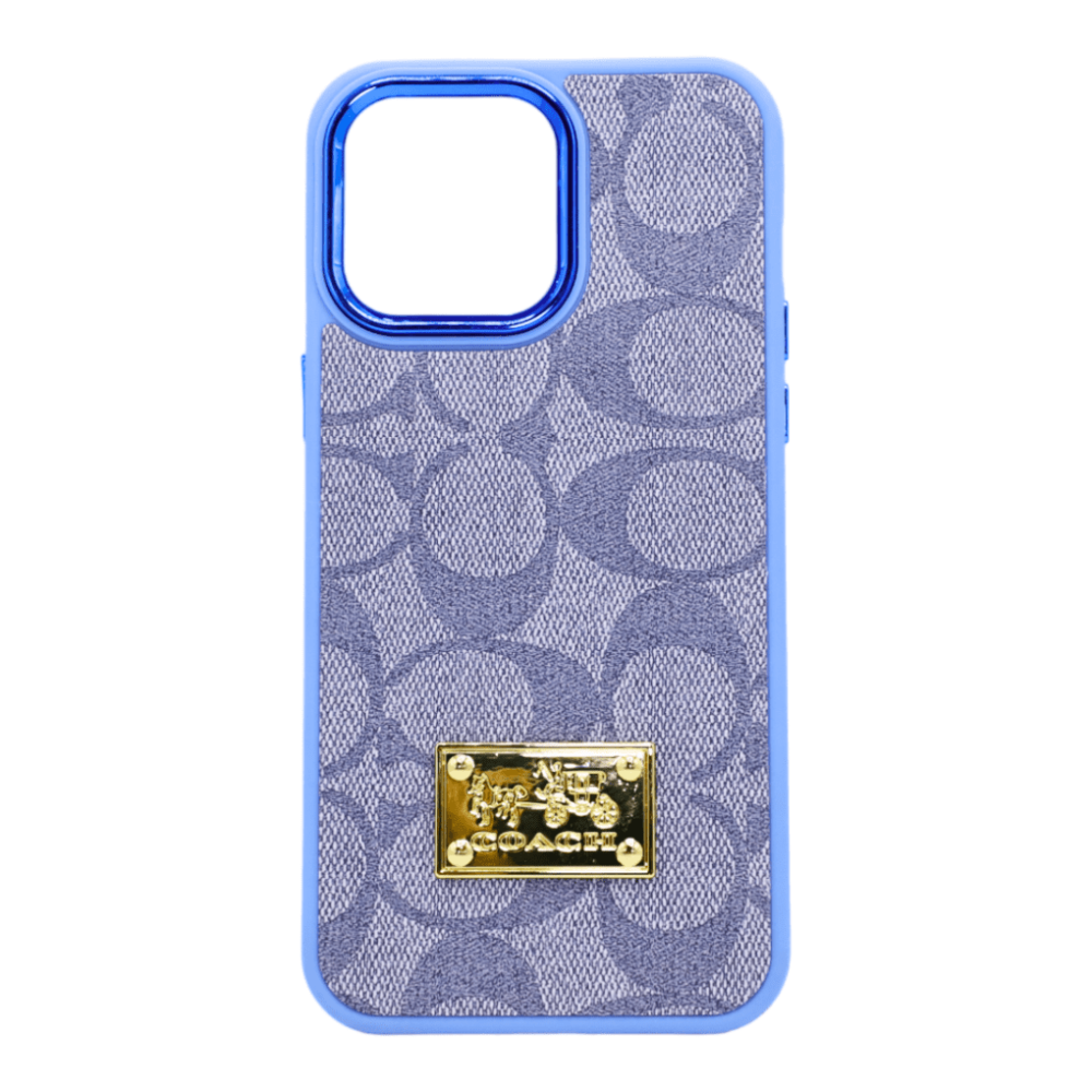 CASE COACH IPHONE 14 AZUL ESTUCHE PROTECTOR FUNDA EMBLEMATICA