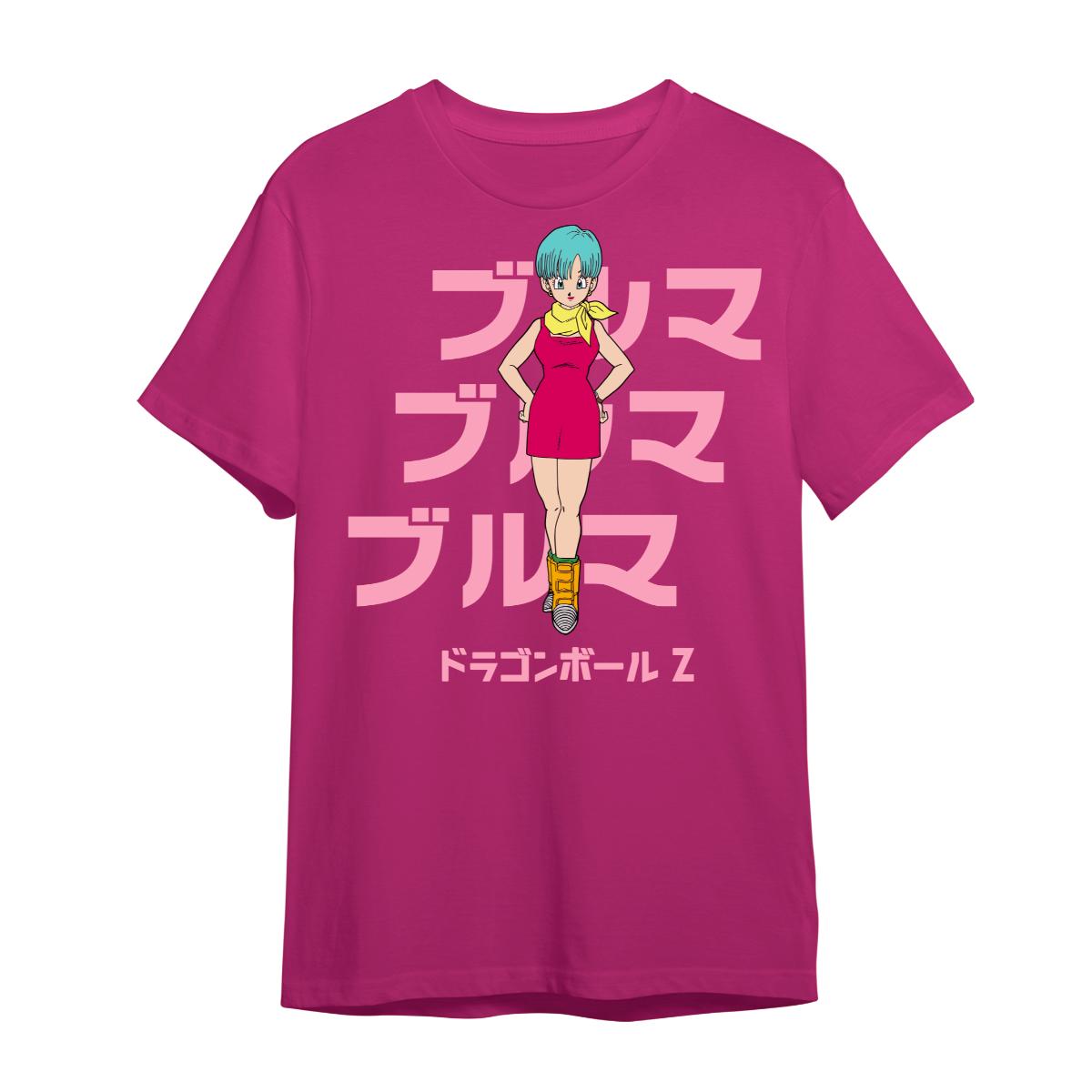 Playera para Mujer de Dragon Ball Z, Bulma, Fuschia Pink, Talla G