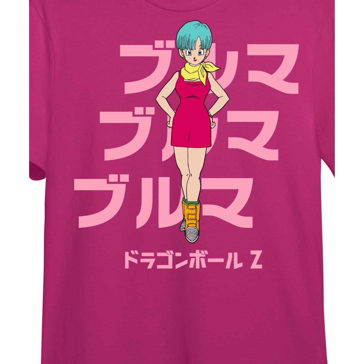 Playera para Mujer de Dragon Ball Z, Bulma, Fuschia Pink, Talla G