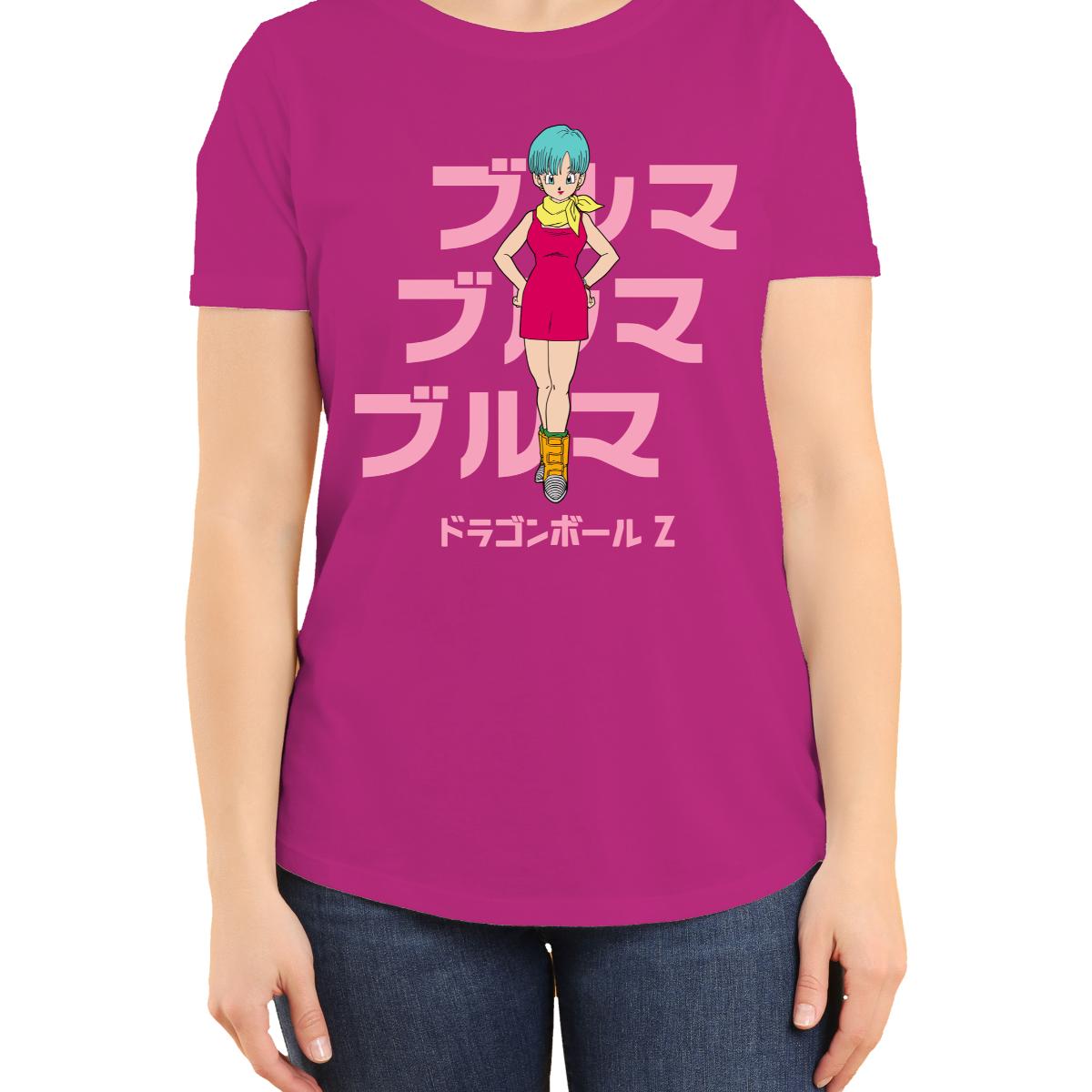 Playera para Mujer de Dragon Ball Z, Bulma, Fuschia Pink, Talla G